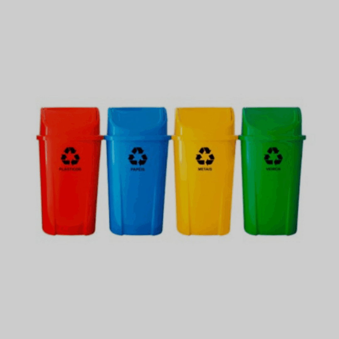 KIT LIXEIRAS SELETIVA COM ENGATE 030426