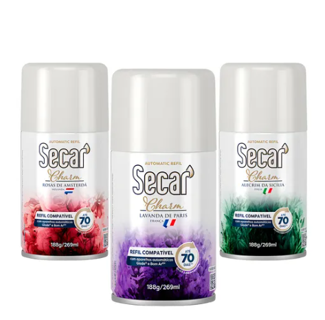 REFIL AUTOMATIC SECAR COMPATIVEL COM TODOS APARELHOS SECAR, BOM AR E GLADE