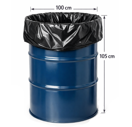 SACO PARA LIXO 100X105CM PARA USO EM TONEL DE 200 LITROS 060726
